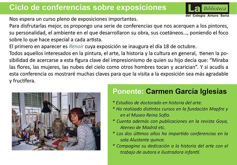 Conferencia sobre Renoir en el Colegio Arturo Soria