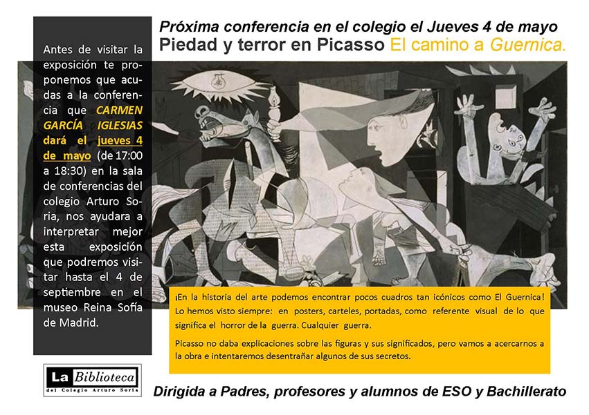 Conferencia de Arte sobre Picasso organizada por la Biblioteca del Colegio Arturo Soria: El camino a Guernica