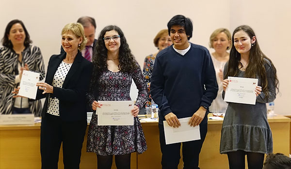 Entraga de premios alumnos Colegio Arturo Soria XV Olimpiada de Biologia Comunidad de Madrid
