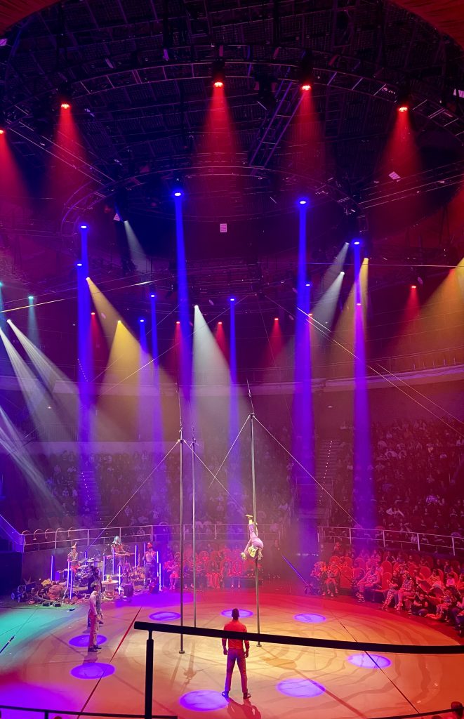 Espectáculo de artes escénicas durante la visita educativa al Circo Price